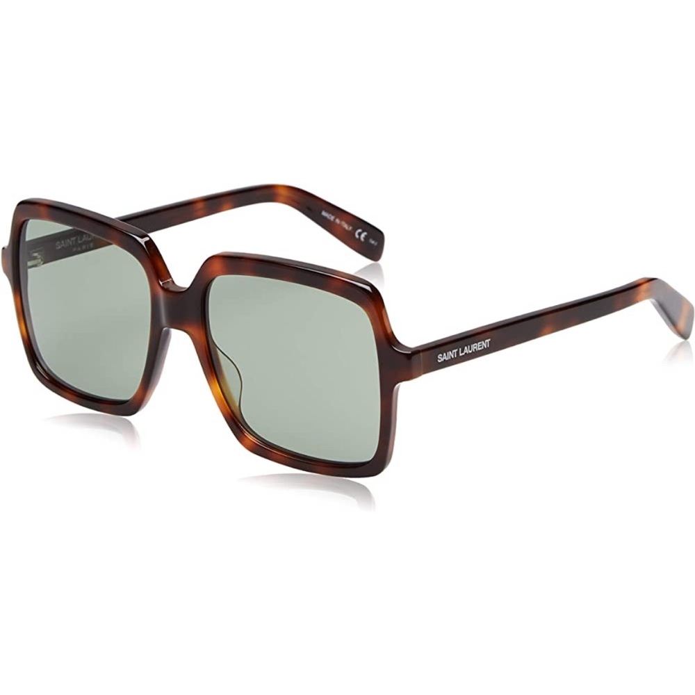Saint Laurent SL174 Havana Green Oversized Sunglasses